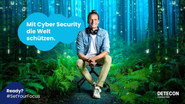 Das Bild zeigt einen Jungen in einem Cyber Wald.